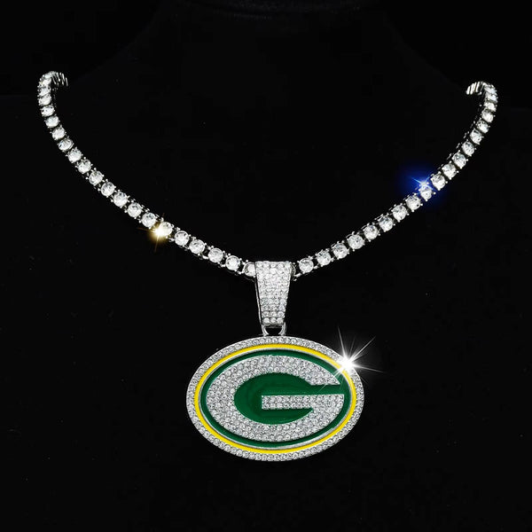 Tennis Chain Green Bay Packers  Necklace