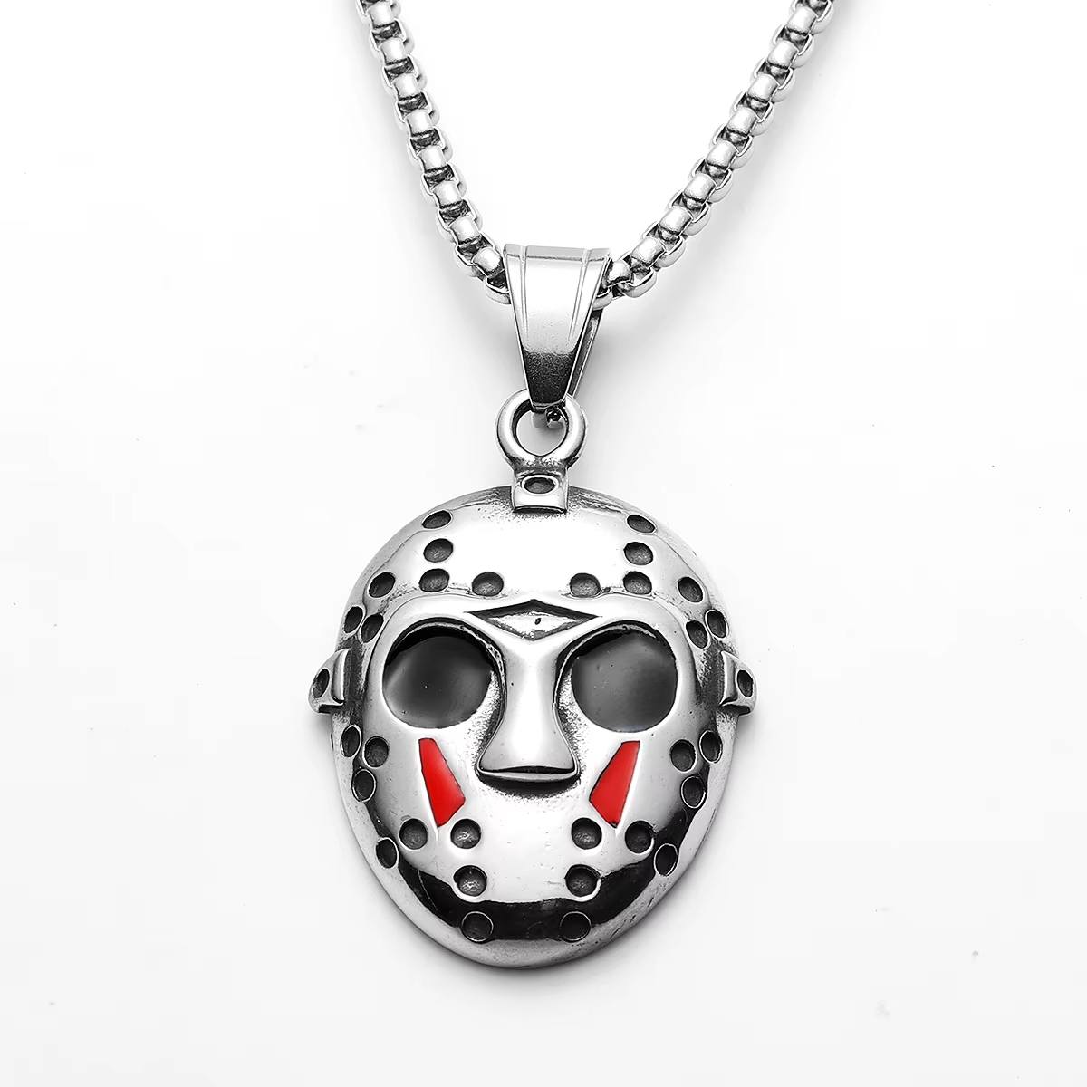 Silver Jason Mask Necklace  Necklace