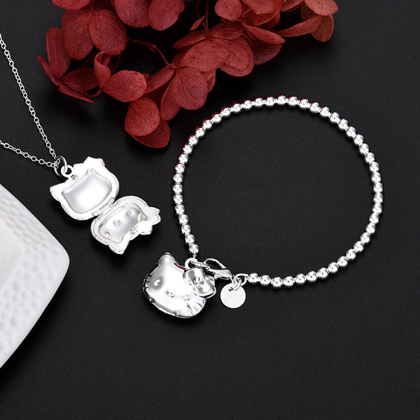 Hello Kitty Necklace & Bracelet